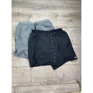 Nike Dri-FIT Flex Stride Shorts Mens Medium Black Gray Running Athletic Pockets